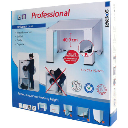 SCANPART - Dryer and Washing Machine Raiser - White - 40.9 cm x 61 cm x 61 cm image