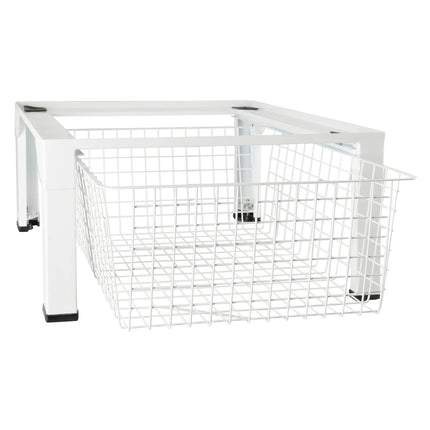 SCANPART - Dryer and Washing Machine Raiser - With Basket - White - 30 cm x 62 cm x 55 cm image