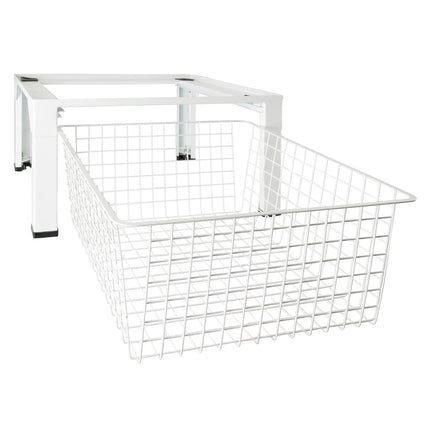 SCANPART - Dryer and Washing Machine Raiser - With Basket - White - 30 cm x 62 cm x 55 cm image