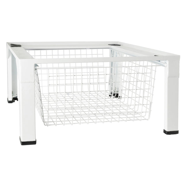 SCANPART - Dryer and Washing Machine Raiser - With Basket - White - 30 cm x 62 cm x 55 cm image