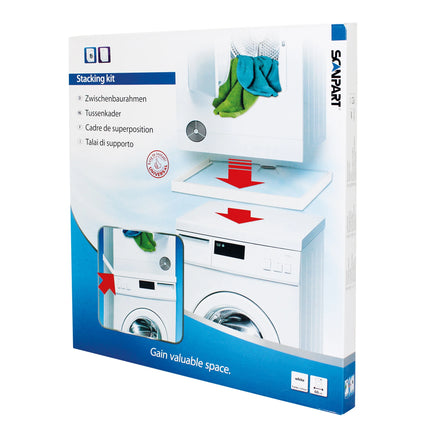 SCANPART - Stacking kit for washing machine and tumble dryer - White - Compact image