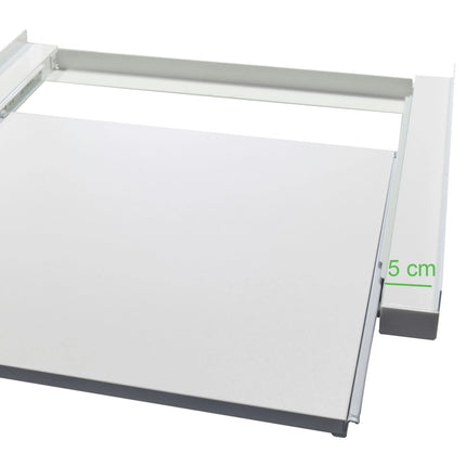 SCANPART - Stacking kit for washing machine and tumble dryer - With worktop - White - Also for heat pump dryers image