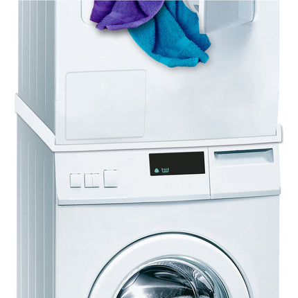 SCANPART - Stacking kit for washing machine and tumble dryer - White - Compact - Also for washing machines with rounded corners image