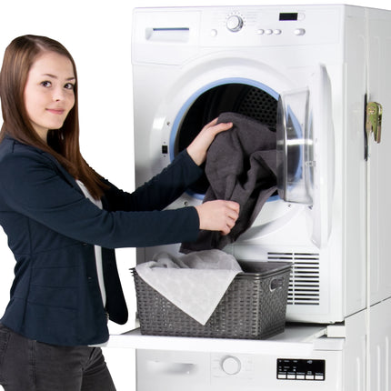 SCANPART - Stacking kit for washing machine and tumble dryer - Professional - With worktop - Also for heat pump dryers - Tension strap included image
