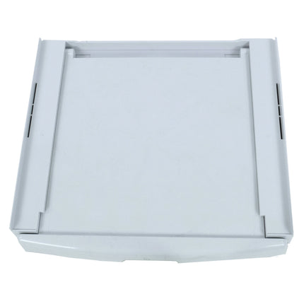 SCANPART - Stacking kit for washing machine and tumble dryer - Plastic - With worktop - White - Also for heat pump dryers - Tension strap included image