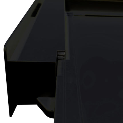 SCANPART - Stacking kit for washing machine and tumble dryer - Plastic - With worktop - Black - Also for heat pump dryers - Tension strap included image