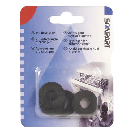 HOUSEBRAND - Rubber Ring - 1/2" - Black - 10 Pieces image