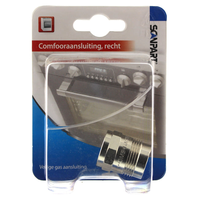 SCANPART - Gas stove fitting - M24 (M) - 1/2" (F) - Straight image