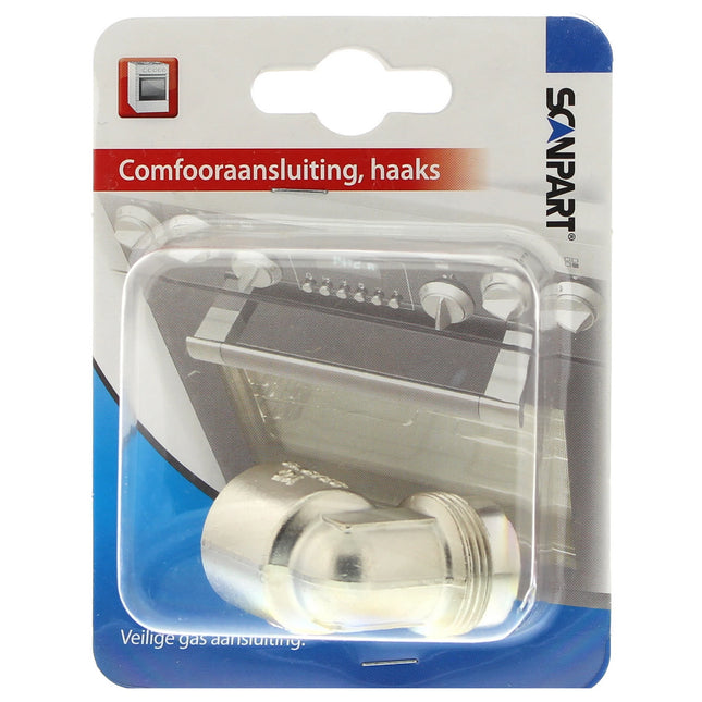 SCANPART - Gas stove fitting - M24 (M) - 1/2" (F) - Angled image