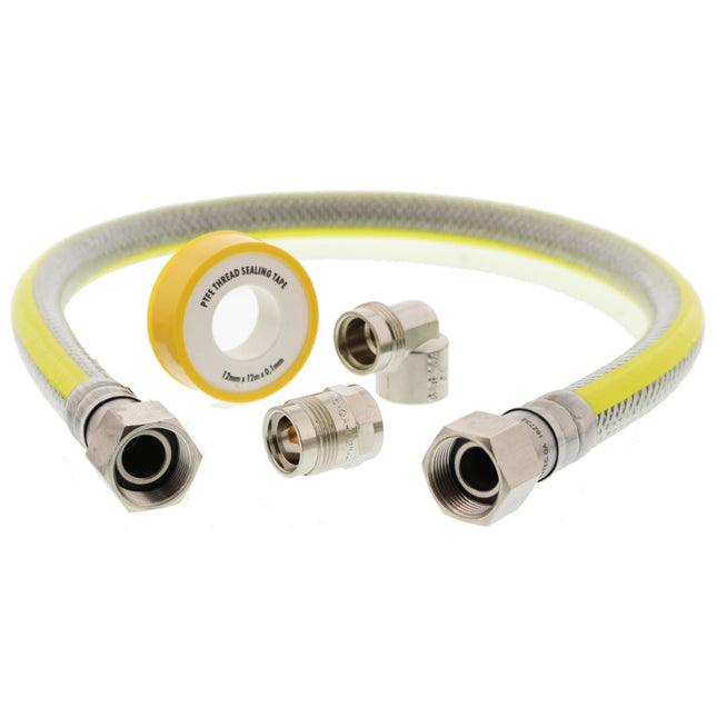 SCANPART - Gas connection set - NL standard - 1/2"(F) - 1/2"(F) - 75 cm image