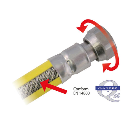SCANPART - Gas connection set - NL standard - 1/2"(F) - 1/2"(F) - 125 cm image