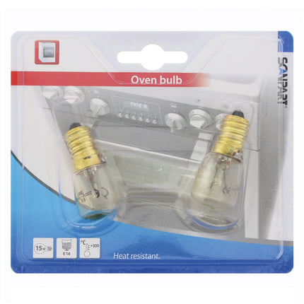 SCANPART - Oven Lamp - E14 - 15 W - 110 Lumen - 2700 K - Bright - T22 - Duo Pack image