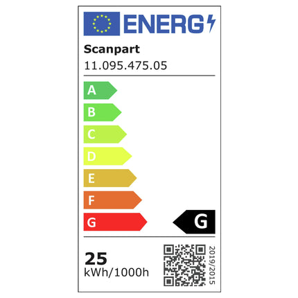 SCANPART - Oven Lamp - E14 - 25 W - 190 Lumen - 2700 K - Bright - T22 - Duo Pack image