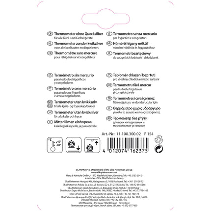SCANPART - Refrigerator Thermometer - For -40°C to +40°C image