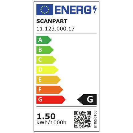 SCANPART - Refrigerator Bulb - E14 - 15 W - 100 Lumen - 3000 K - Frosted - T25 image