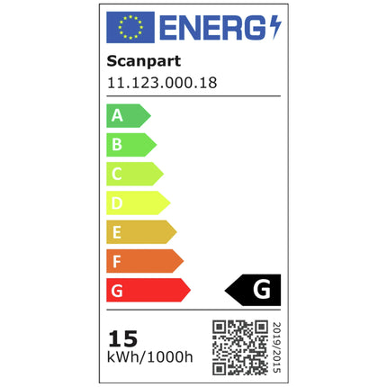 SCANPART - Refrigerator Bulb - E14 - 15 W - 110 Lumen - 2700 K - Bright - T25 - Duo Pack image