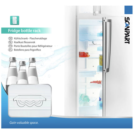 SCANPART - Refrigerator Bottle Rack - For 3 Bottles - Stainless Steel image