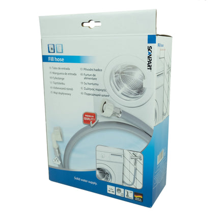 SCANPART - Supply hose - 3/4" angled - 3/4" straight - 60 bar - 1.5 m image