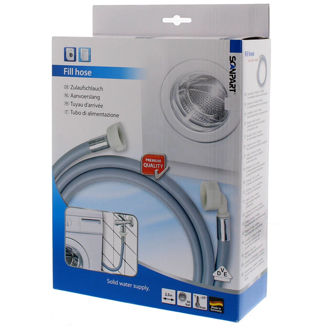 SCANPART - Supply hose - 3/4" angled - 3/4" straight - 90 bar - 2.5 m image