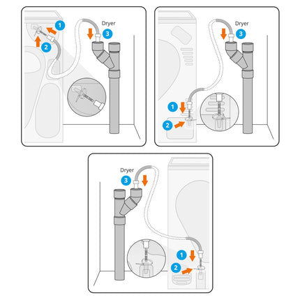 SCANPART - drain hose set condenser dryer 8x10mm 1.5m - F194 image