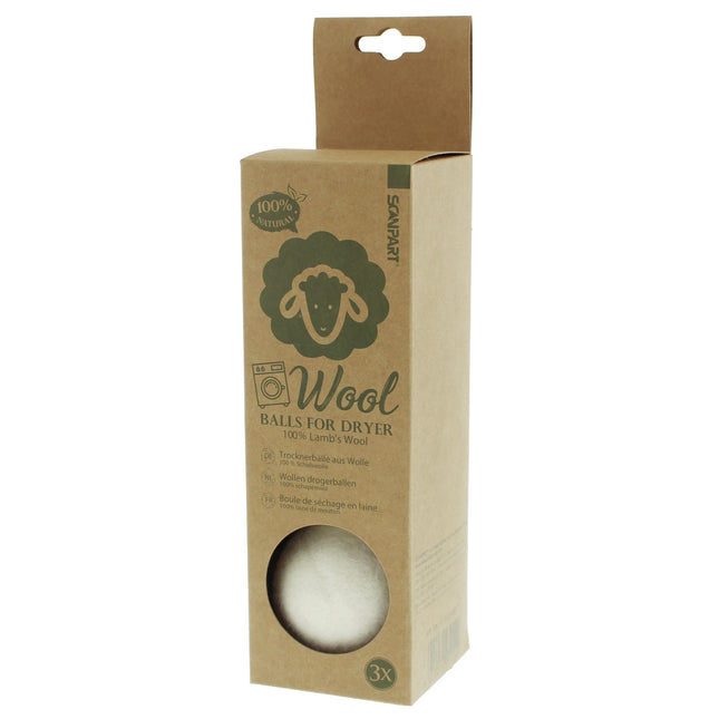 SCANPART - Dryer Ball - 3 Pieces - 100% Sheep Wool image