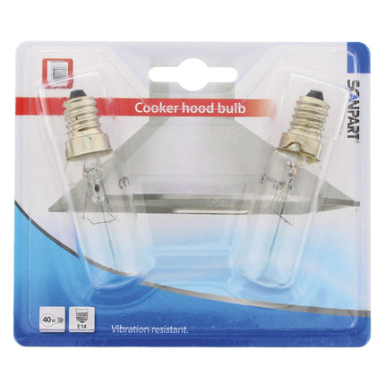 SCANPART - Cooker hood Bulb - E14 - 40 W - 415 Lumen - 2700 K - Bright - T25 - Duo Pack image