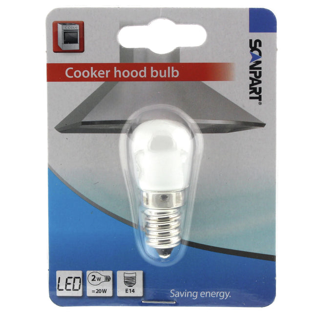 SCANPART - Cooker hood Bulb - E14 - 20 W - 140 Lumen - 3000 K - Frosted - T26 image