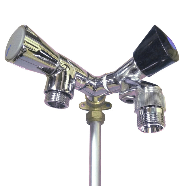 SCANPART - Y-Piece Water Tap - 1/2 x 1/2 x 1/2 - Silver - 1 Piece image