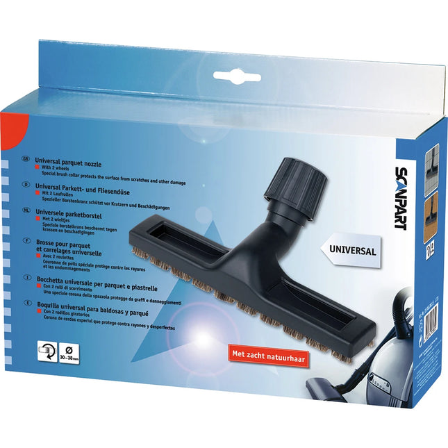 SCANPART Hardfloor Brush U111 - 30 cm  - Soft Natural Brush  - 30 to 38 mm Nozzle Connection image