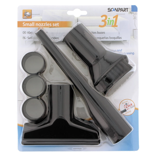 SCANPART Nozzle Set  - 12 - 6 - 3 cm - Polyester Brush  - 32 + 35 mm Nozzle Connection image