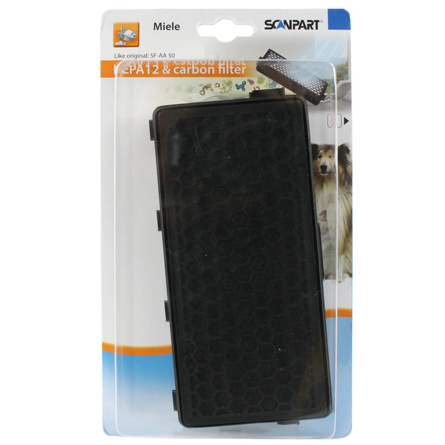 SCANPART Exhaust Filter SF-AA50 - Suitable for Miele H12|AirClean|Carbon image