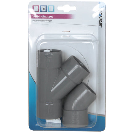 SCANPART - Y-piece connection set - For condenser dryers - PVC - Gray image
