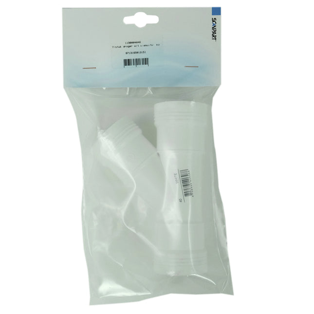 SCANPART - Y-piece connection set - For condenser dryers - PVC - White image