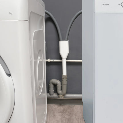 SCANPART - Y-piece Drain - For Washing Machine / Dishwasher - PVC - White image