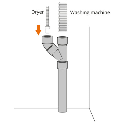 SCANPART - PVC y-piece connection set condenser (without glue) image