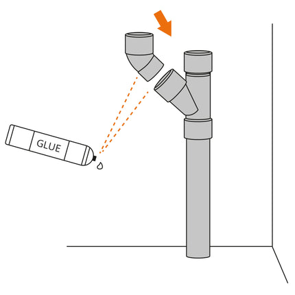 SCANPART - PVC y-piece connection set condenser (without glue) image