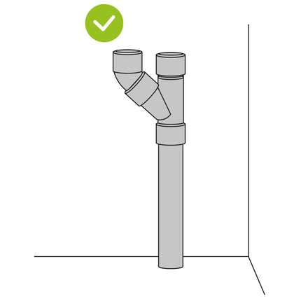 SCANPART - PVC y-piece connection set condenser (without glue) image