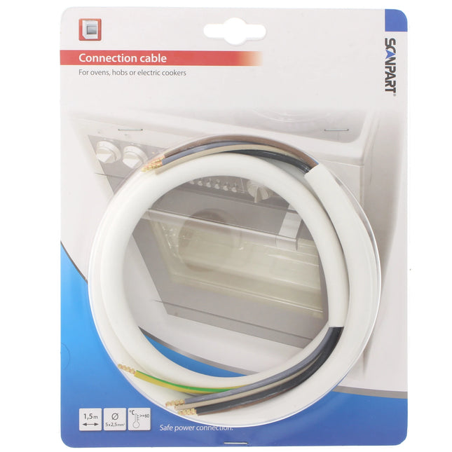 SCANPART - Oven connection cord - Cable -  1.5 m 5 x 2.5 mm image