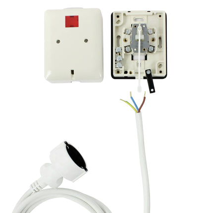 SCANPART - Pull switch connection cord - Female socket 230 V (female) - Cable 2.0 m 3 x 1.5 mm Grounded|Soft PVC|Angled plug image