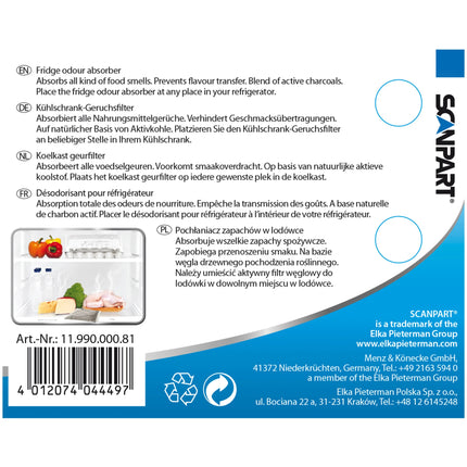 SCANPART - Refrigerator Odor Filter - 12 x 8 cm image