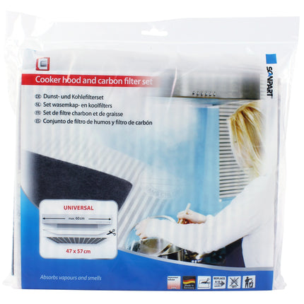 SCANPART - set extractor hood and carbon filters 47x57cm - L046 image