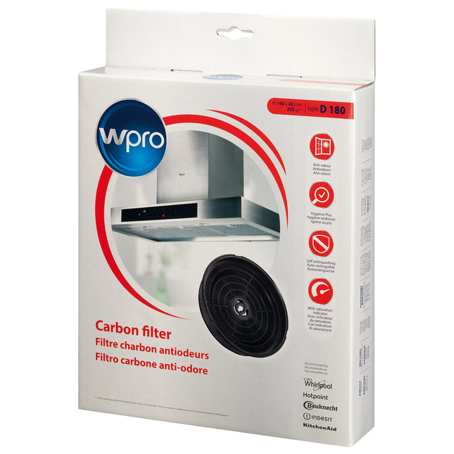 WPRO - carbon filter round Ø190x40mm 1pc. - TypeD180 image