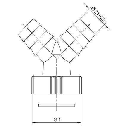 SANIT - double hose barb/thread coupling Ø20-24mm image