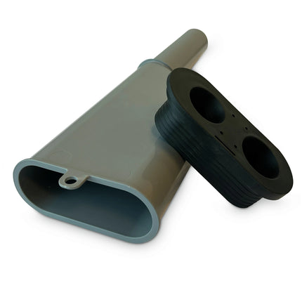 HOUSEBRAND - Y-piece drain - For washing machine/dishwasher - PVC - Gray image