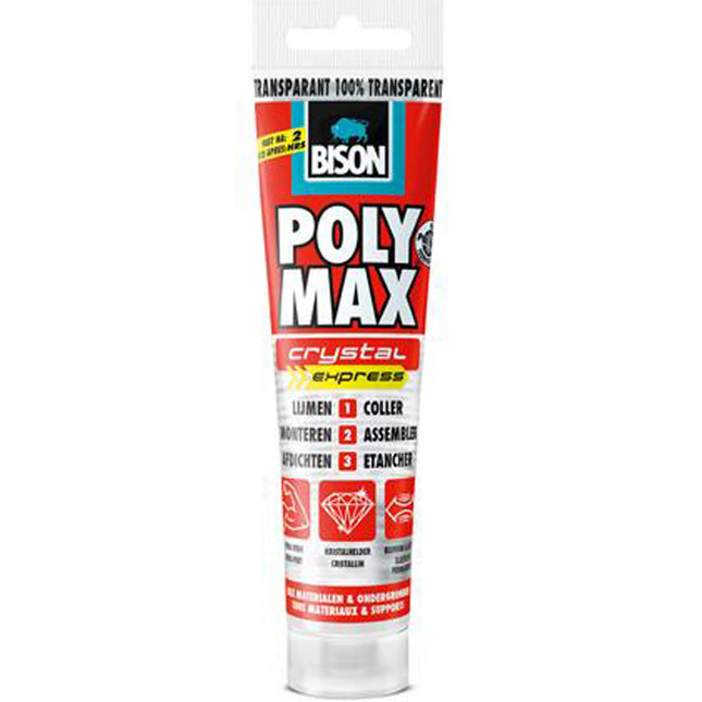 BISON - assembly adhesive transparent 90gr. - Poly Max image