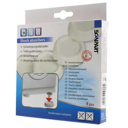 SCANPART - Anti-Vibration Pads - Round - White - Pack of 4 image