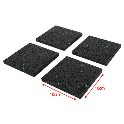 SCANPART - Anti-Slip and Anti-Vibration Pads - Square - 10x10 cm - Black - Pack of 4 image