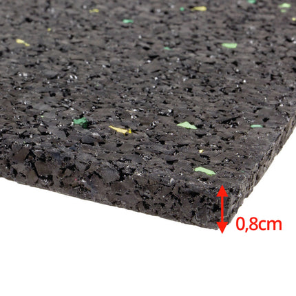 SCANPART - Anti-Slip and Anti-Vibration Pads - Square - 10x10 cm - Black - Pack of 4 image