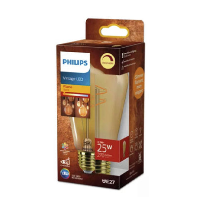 PHILIPS - Lamp - E27 - 25 W - 270 Lumens - 1800 K - Flame - Pear - Dimmable image