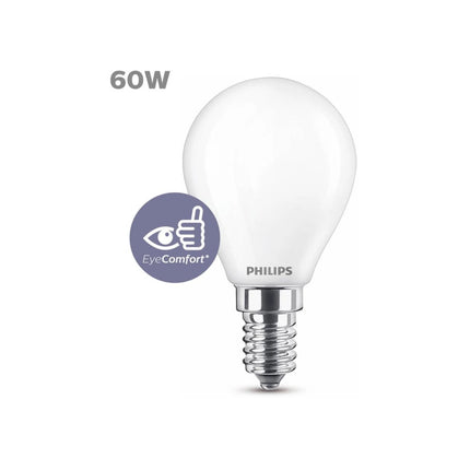 PHILIPS - Vintage Led - E14 - 60 W - 806 Lumens - 2700 K - Frosted - Pear - Duo Pack image